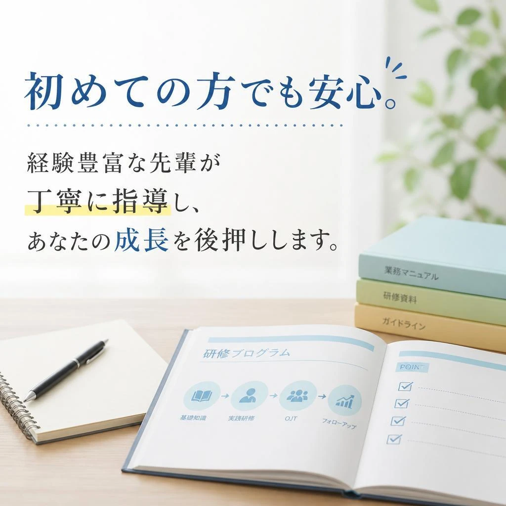 未経験者でも安心のサポート体制