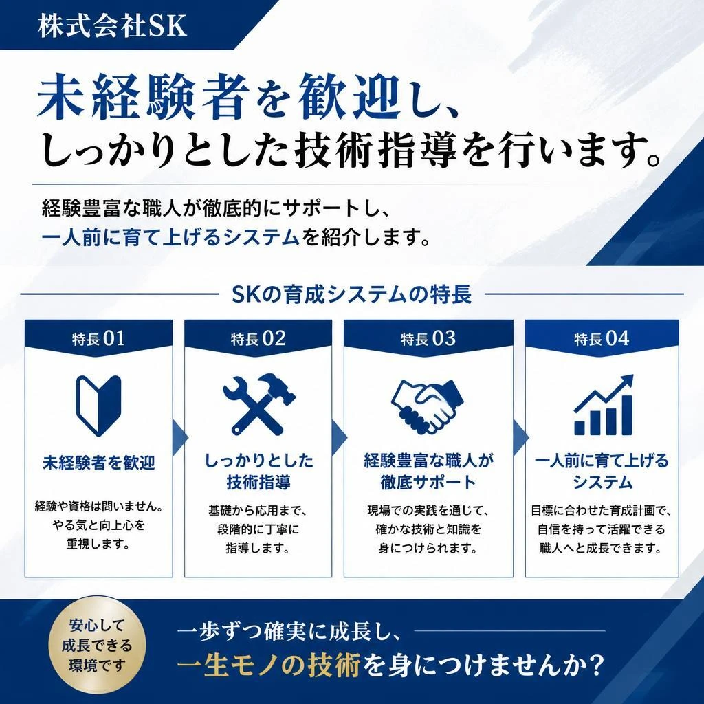 未経験者でも安心のサポート体制