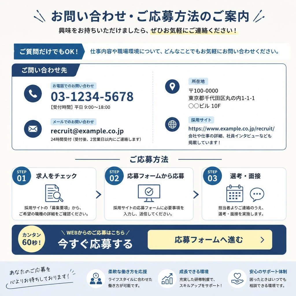 お問い合わせをお待ちしています！