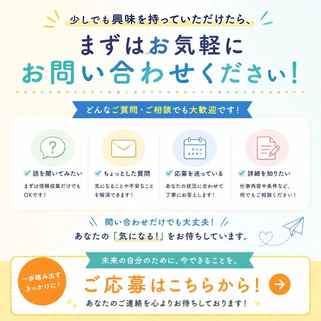 今すぐお問い合わせを！