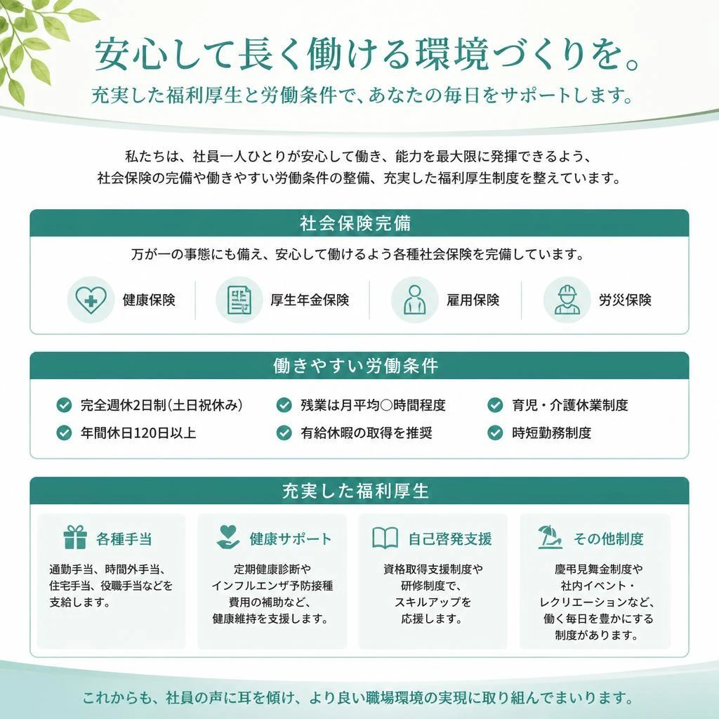 福利厚生と働きやすさ