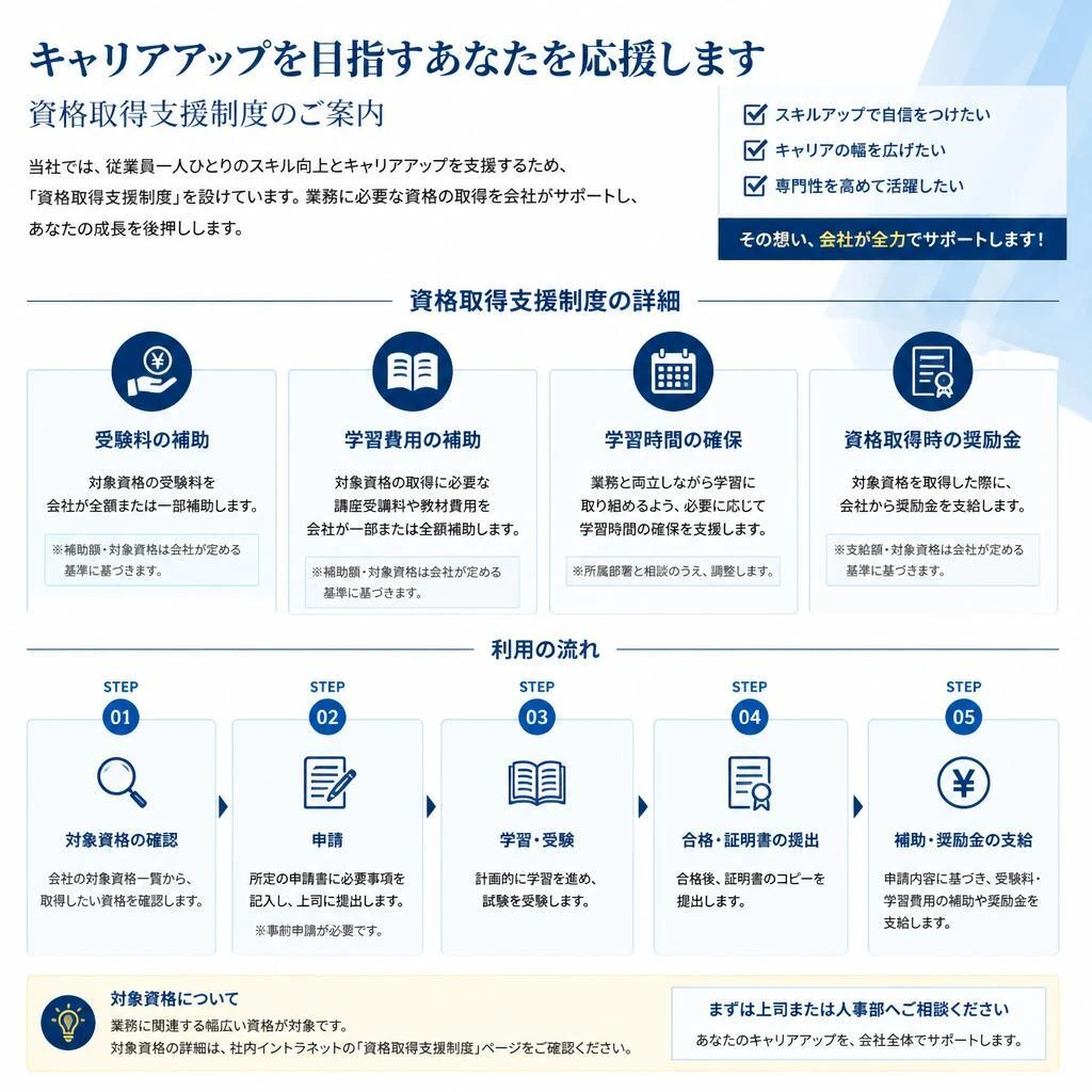 資格取得支援制度のご案内