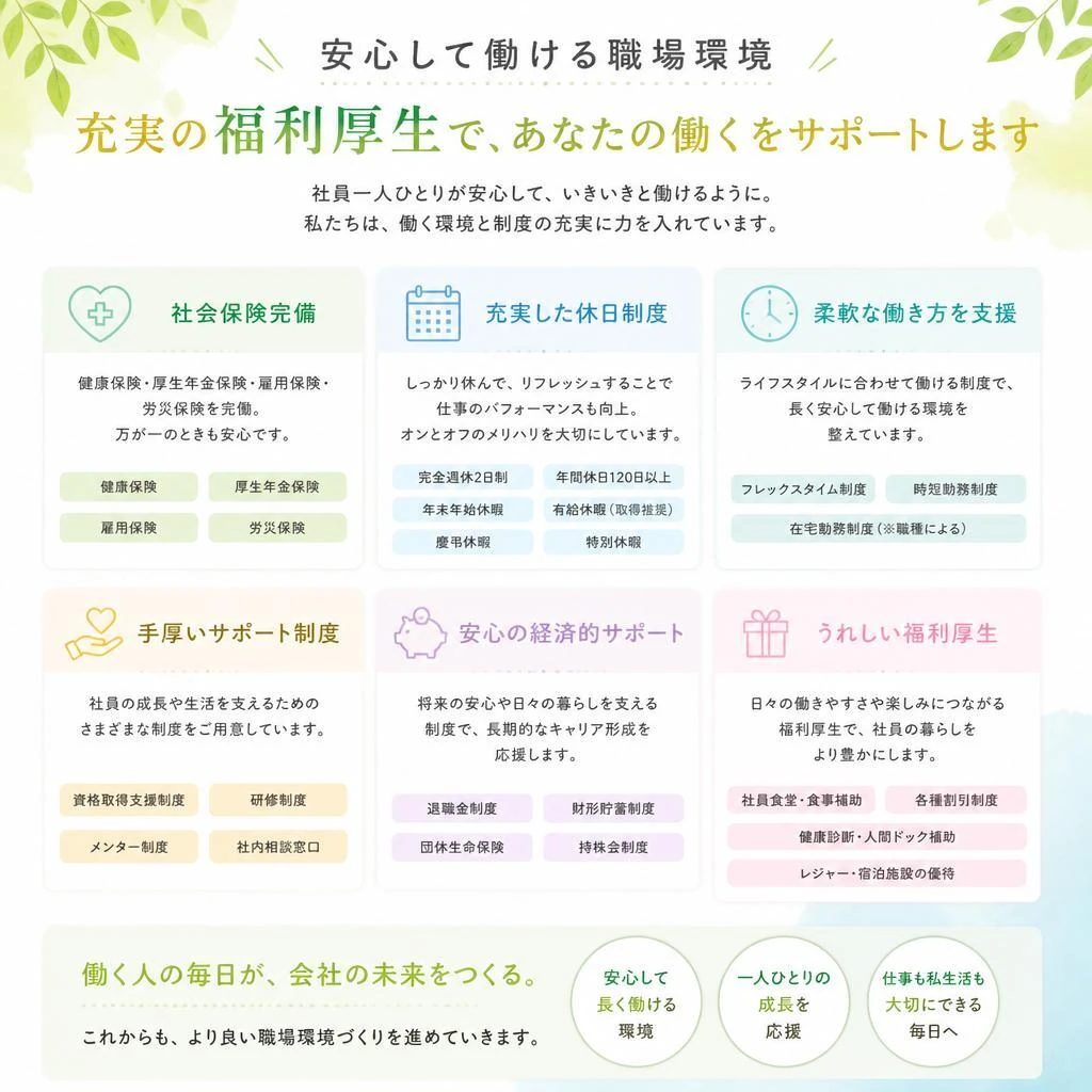 働く環境と福利厚生