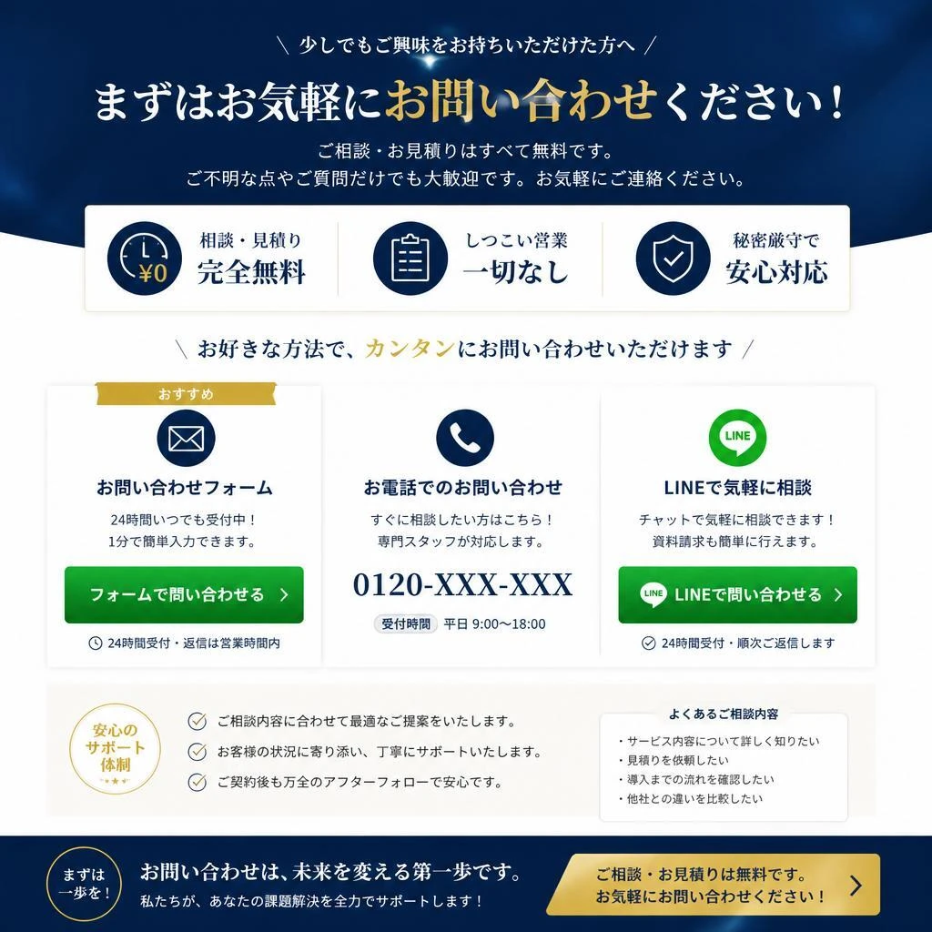 今すぐお問合せを！