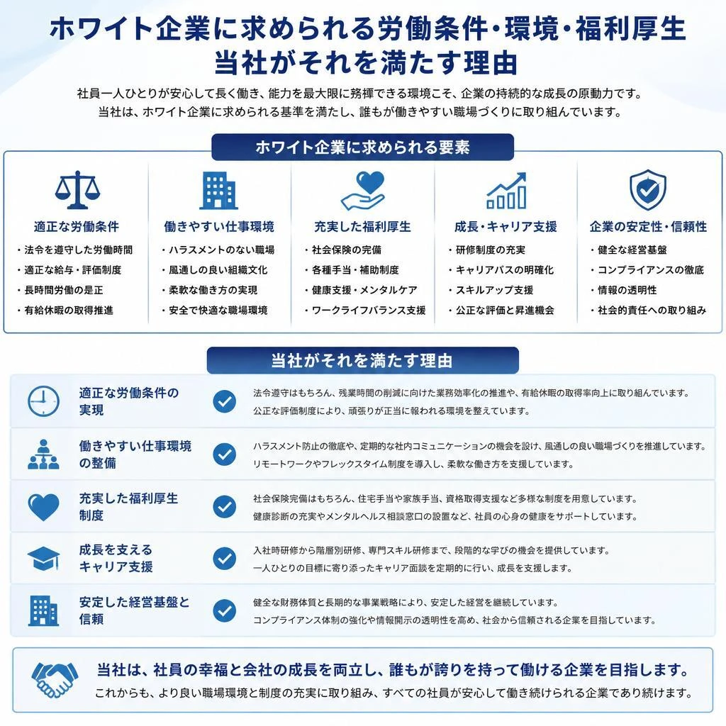 2. ホワイト企業の特徴とは？