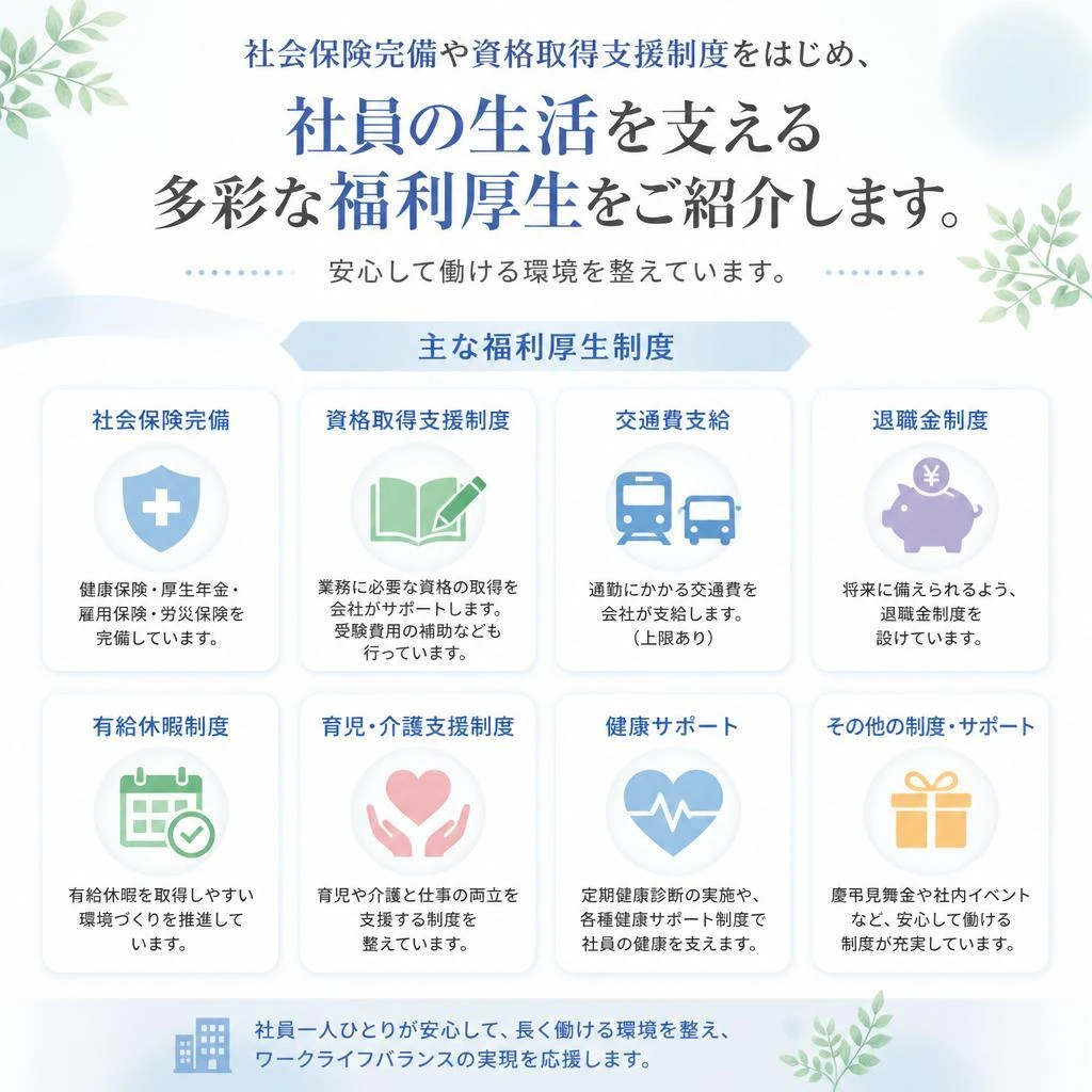 充実の福利厚生