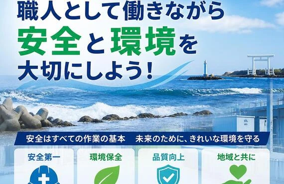大洗で職人として働きながら安全と環境を大切にしよう！