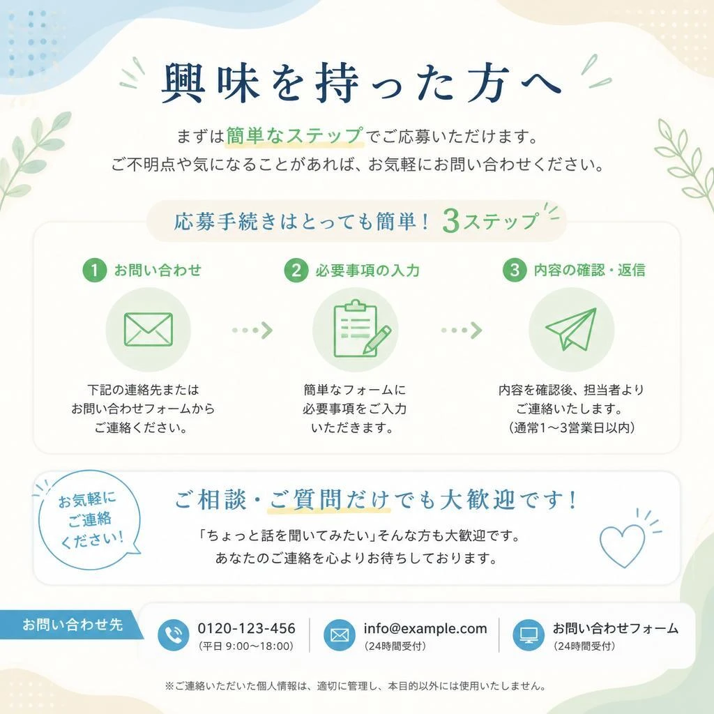 今すぐ応募しよう！