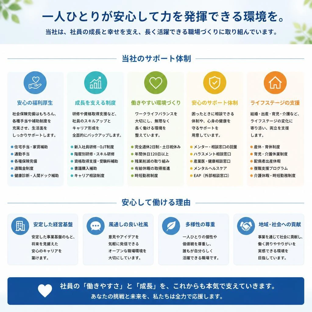 2. 安心して働ける理由