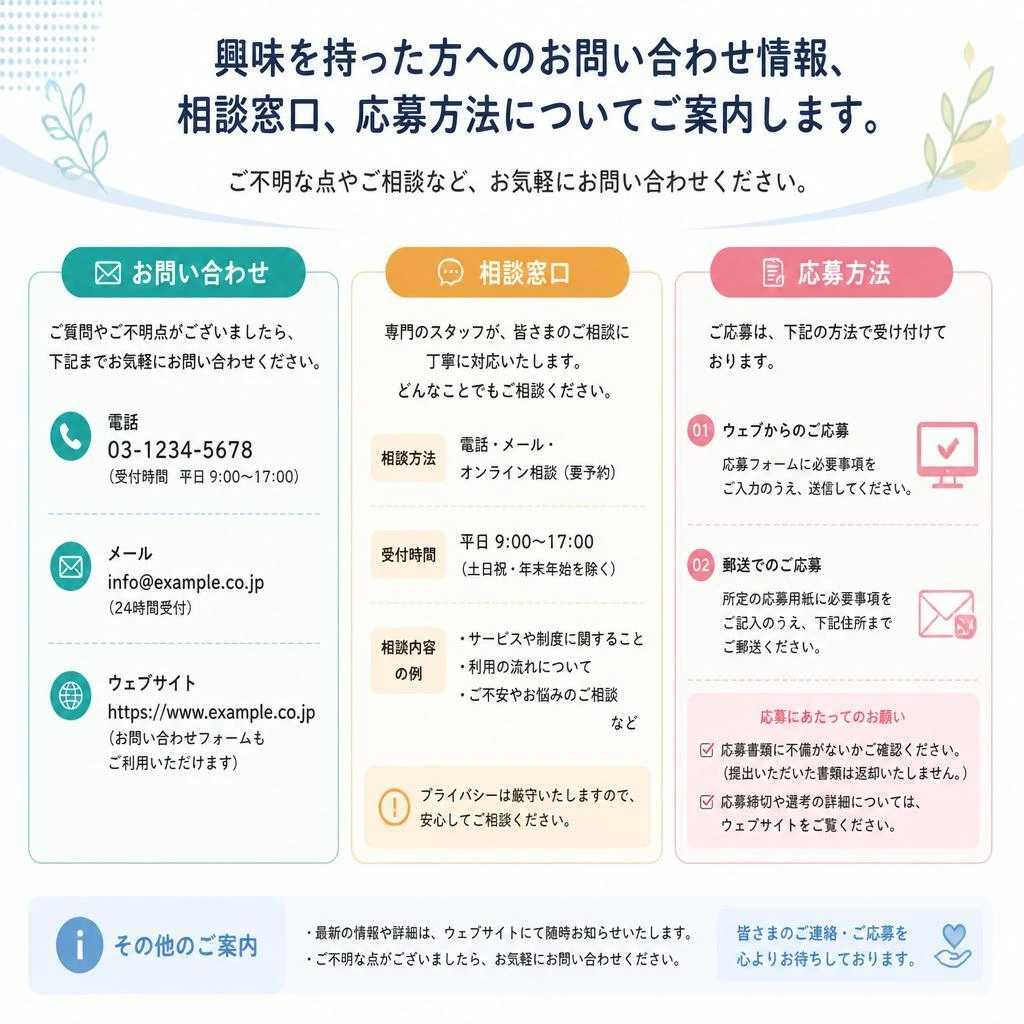 7. お問い合わせ・応募方法