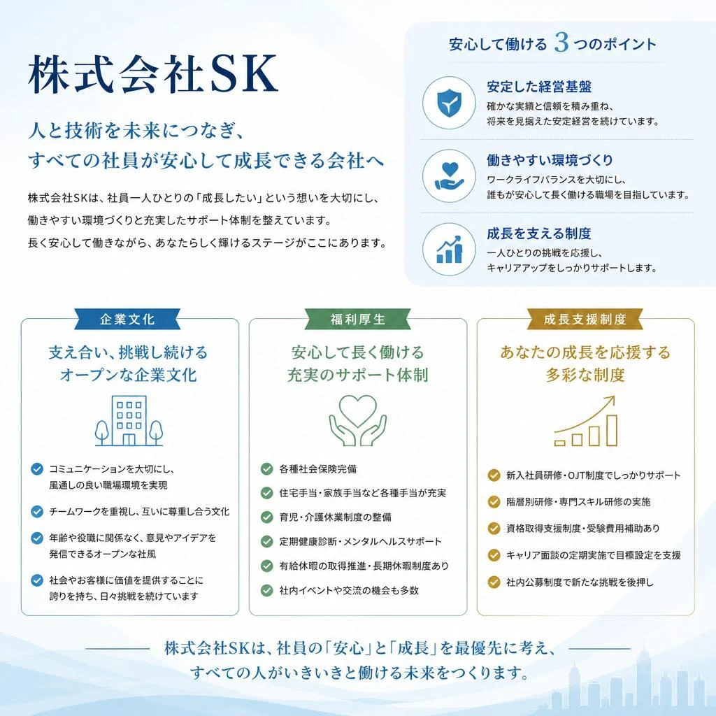 2. 株式会社SKの特長 - 成長できる環境