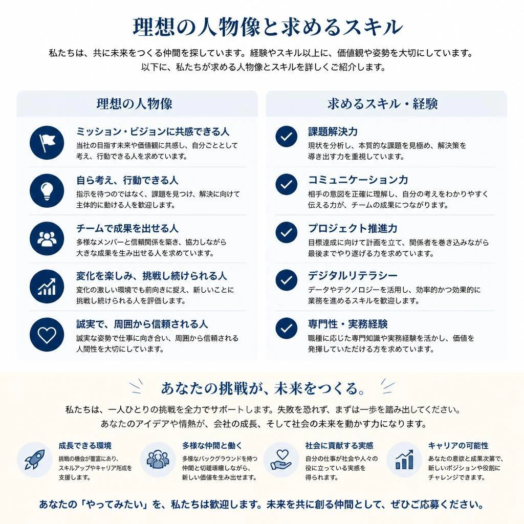 5. 求める人物像 - あなたの未来を描こう！