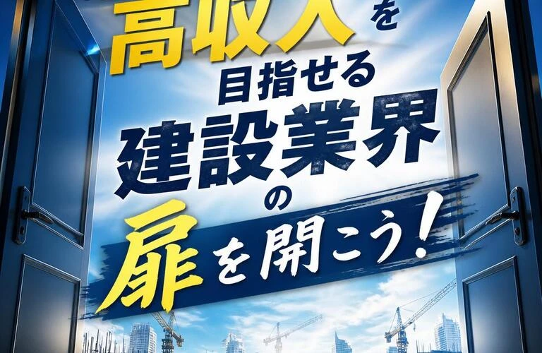 未経験から高収入を目指せる建設業界の扉を開こう！