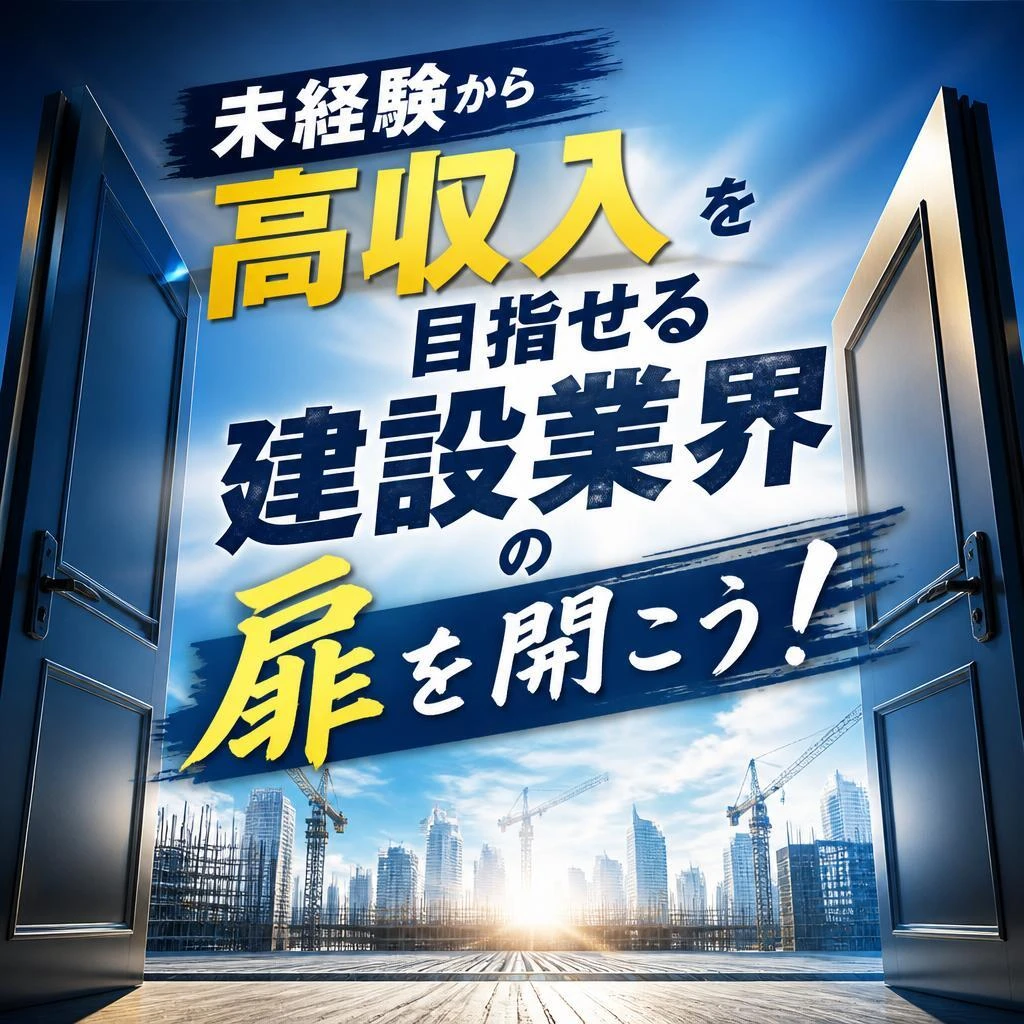 未経験から高収入を目指せる建設業界の扉を開こう！