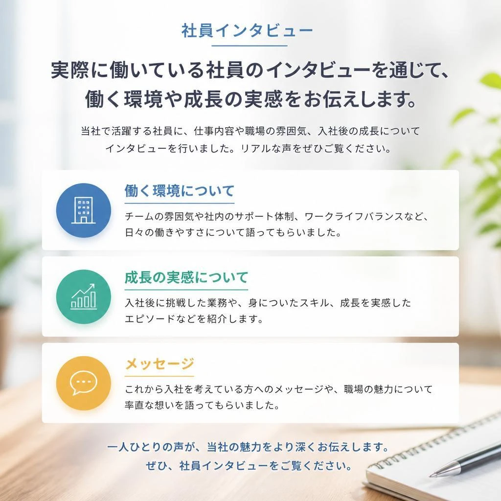 実際の社員の声