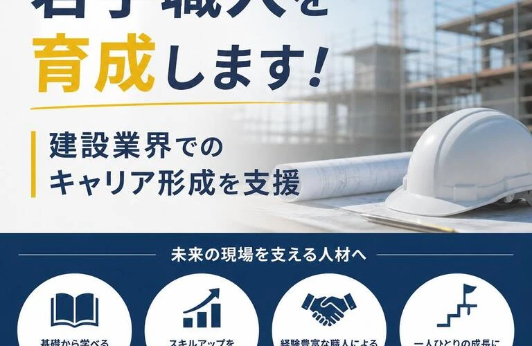 若手職人を育成します！建設業界でのキャリア形成を支援