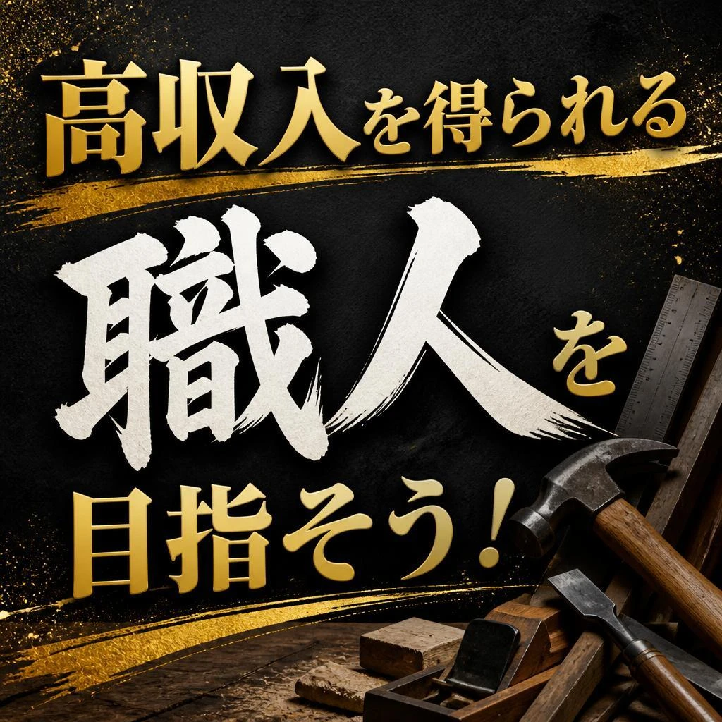 高収入を得られる職人を目指そう！