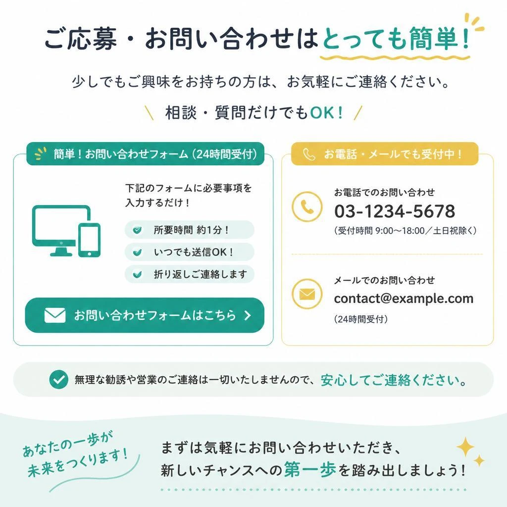 今すぐ応募しよう！
