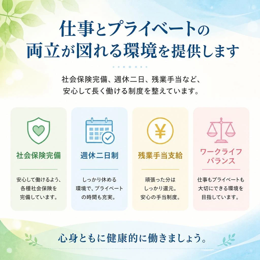 働きやすい環境を整備