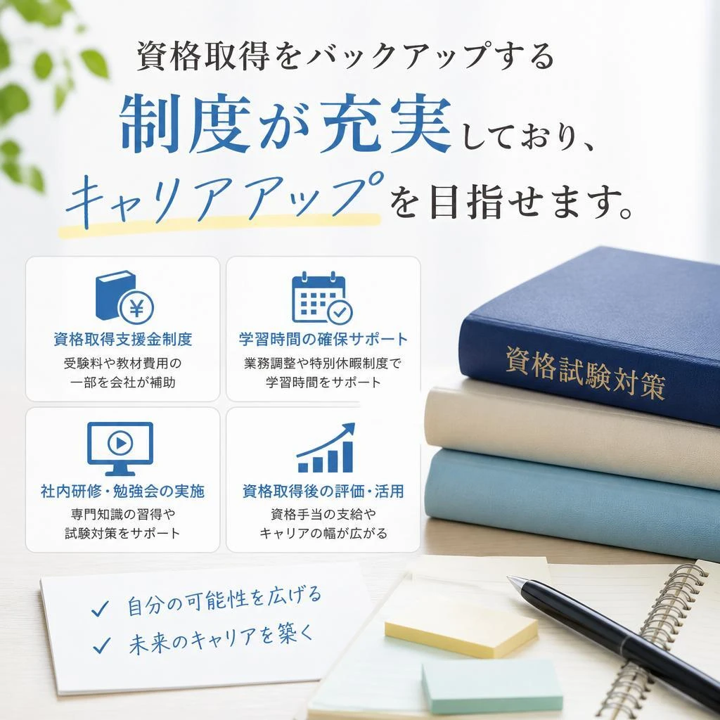 5. 資格取得支援制度が充実