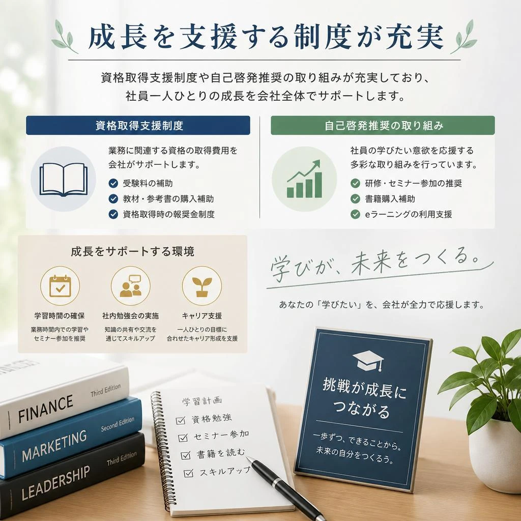 スキルアップを応援する制度