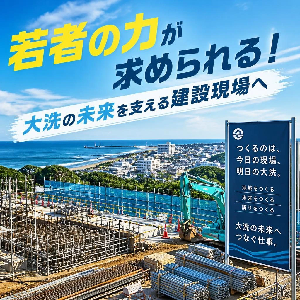 若者の力が求められる！大洗の未来を支える建設現場へ