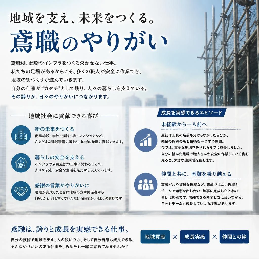 5. 鳶職のやりがい：地域貢献を実感できる仕事